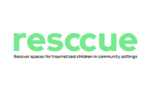 Logotipo del proyecto Resccue, para recuperar espacios comunitarios seguros para niños y jóvenes
