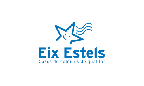 Logotip d'Eix Estels, cases de colònies de qualitat