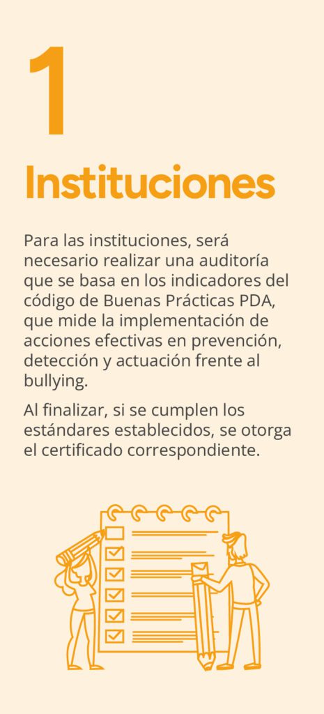 Pestaña alargada para diseño responsive que describe cómo obtener el certificado PDA para instituciones